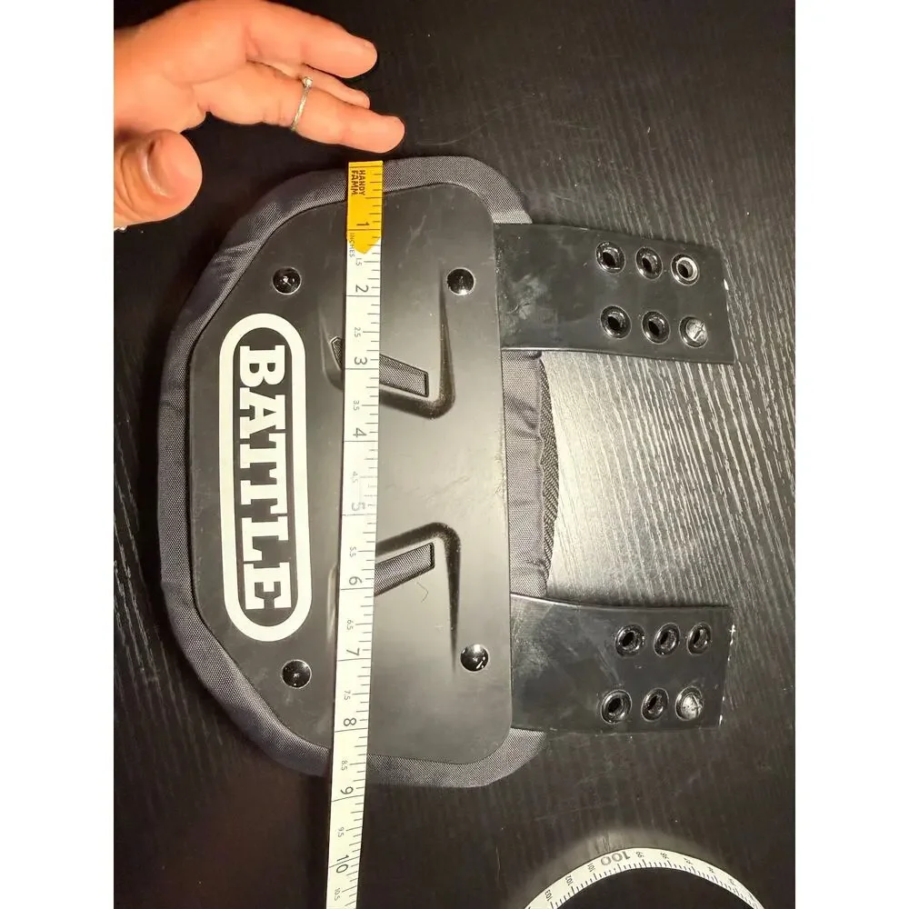 Battle Football Back Plate Black Adjustable Protective Back Pad Youth Size - Picture 4 of 9